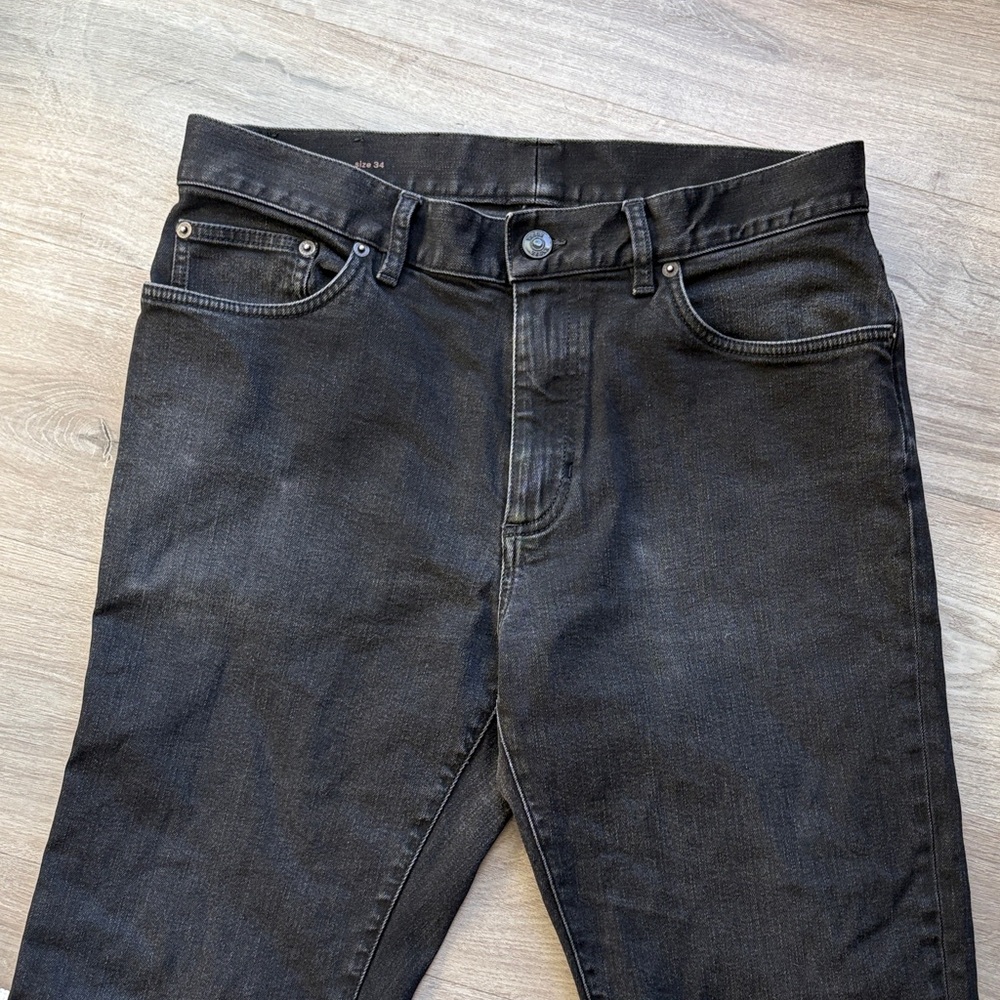 Zegna Black Men's Straight Jeans